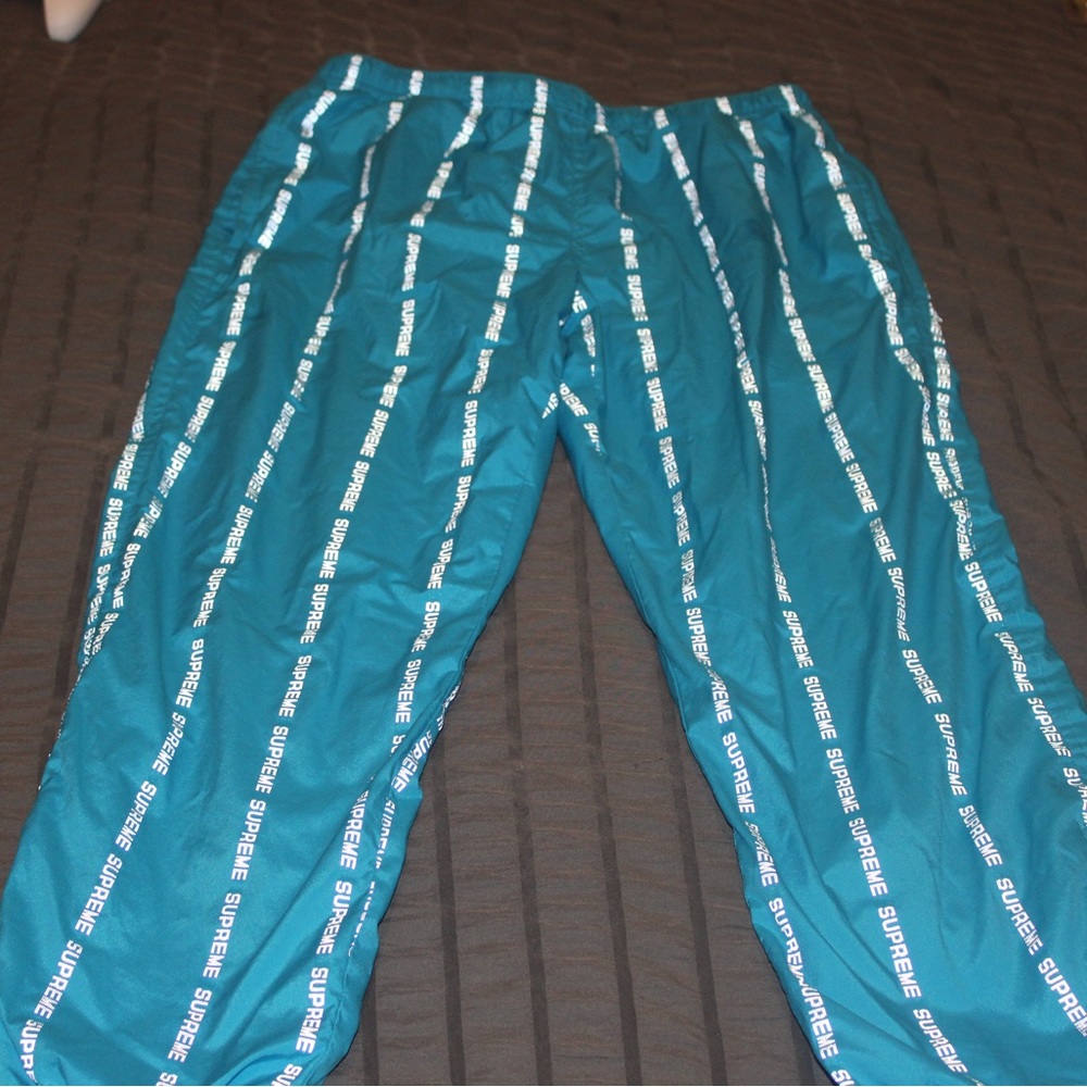 Reflective supreme warm up pants